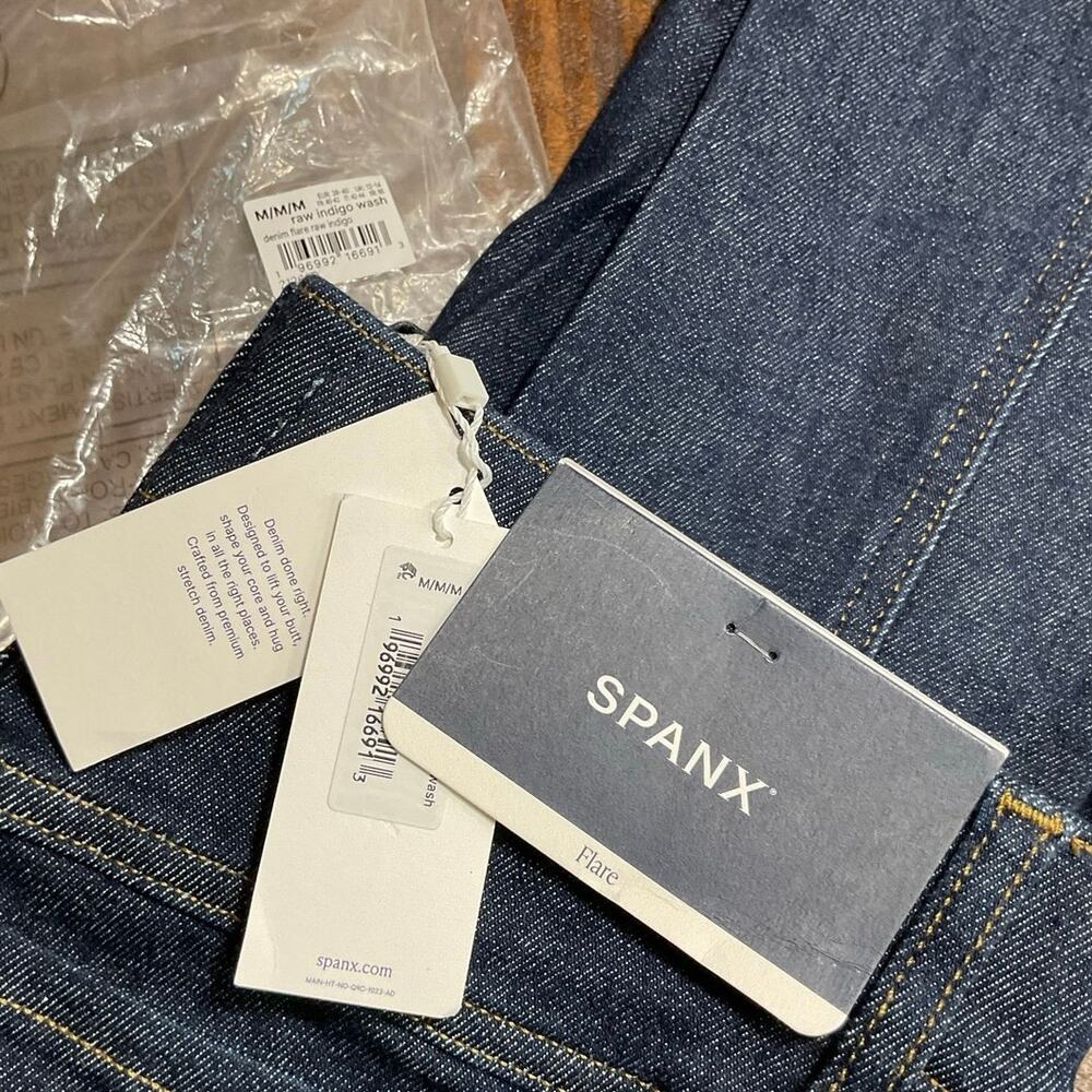 SPANX Denim Flare Raw Indigo